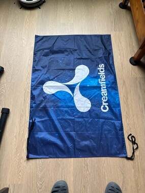 Creamfields Festival Official Logo Flag Galaxy Blue